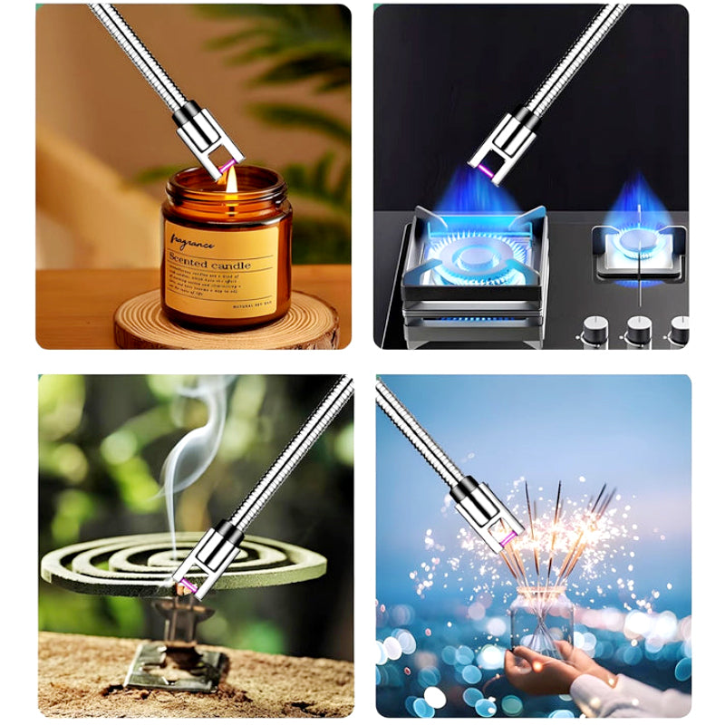 360° Flexible Electric Arc Lighter – USB Rechargeable & Windproof