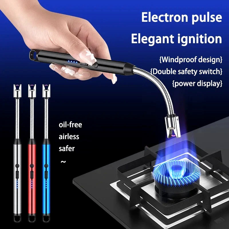 360° Flexible Electric Arc Lighter – USB Rechargeable & Windproof