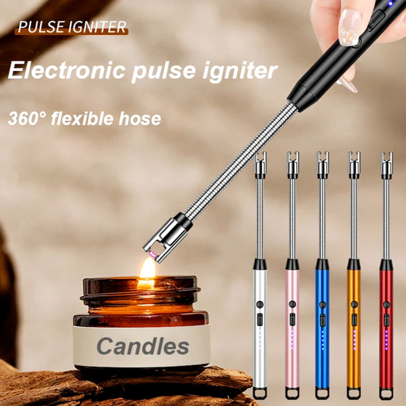 360° Flexible Electric Arc Lighter – USB Rechargeable & Windproof